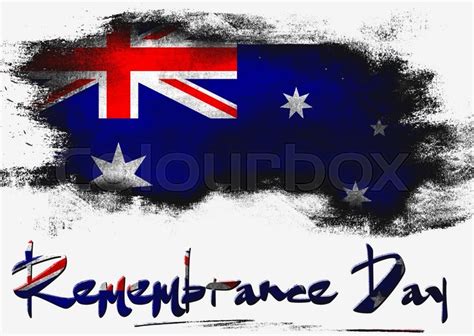 Remembrance Day with Australia flag ... | Stock image | Colourbox