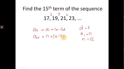 nth term of an arithmetic sequence - YouTube