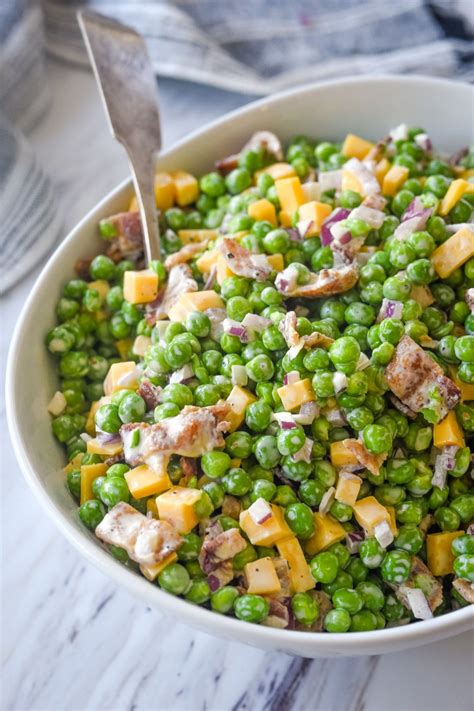 Easy Pea Salad | Recipe | Easy bbq side dishes, Side dish recipes easy ...