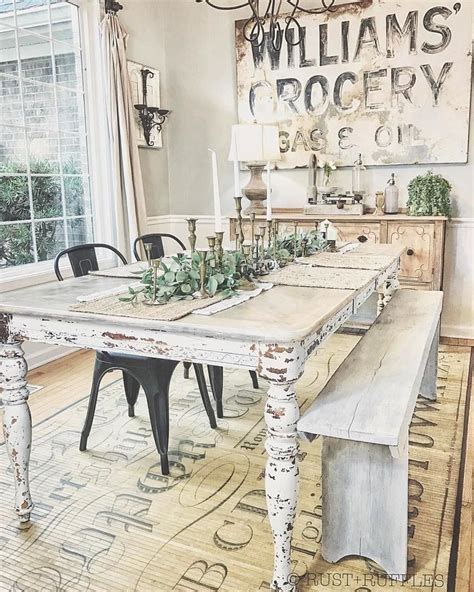 Rustic Farmhouse Dining Room Decorating Ideas - Perfect Photo Source