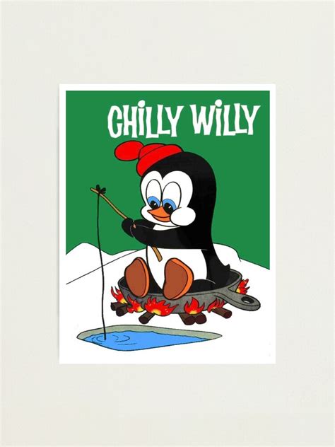 "CHILLY WILLY : Vintage Super Penguin Cartoon Abstract Character Print ...