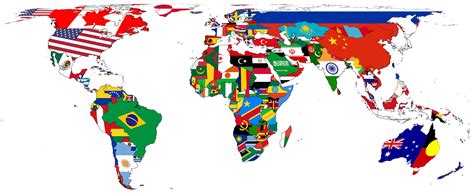 World Map With Countries And Their Flags