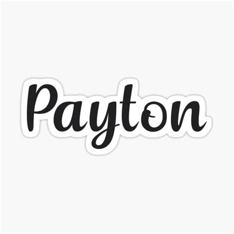 "Payton" Sticker for Sale by 99Posters | Redbubble