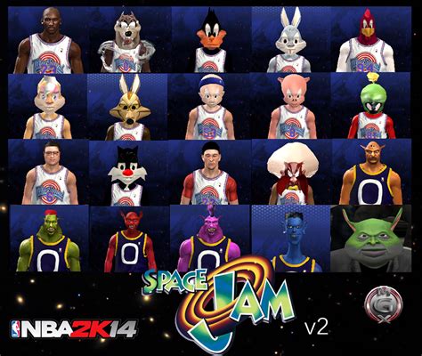 NBA 2k14 Space Jam Mod : Tune Squad vs MonStars - HoopsVilla