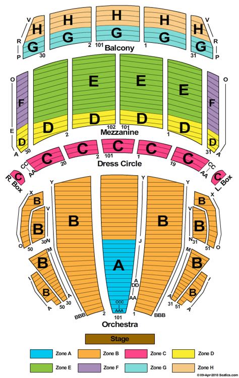 Boston Opera House Seat Map - Tourist Map Of English