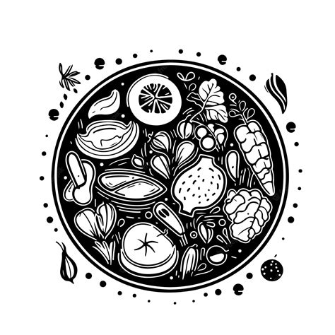 Premium Vector | Food coloring page line drawing day