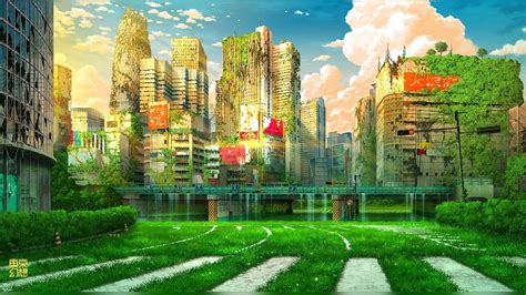 20 Post Apocalyptic Overgrown City Wallpapers - Wallpaperboat