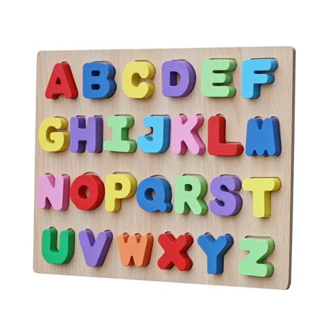 Timy Kids Preschool Alphabet Learning Block Raised See-Inside ABC Large ...