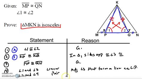 Working with Isosceles Triangle Theorems - YouTube