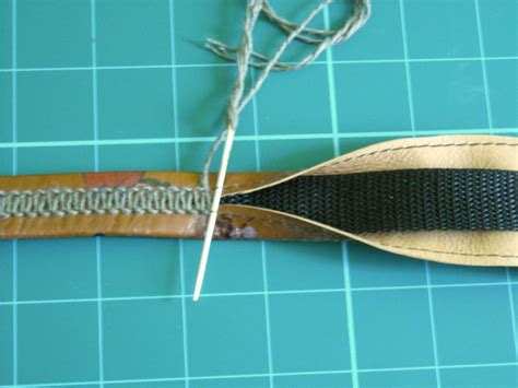 Hand stitching, leather strap...no tutorial just this pic. Original ...