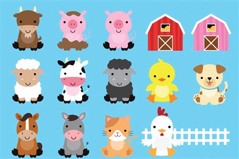 Printable Farm Animals Clipart - Printable Word Searches