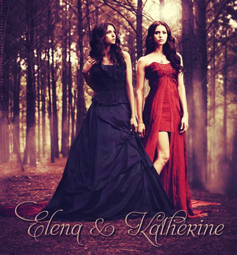 Elena and Katherine by SweetxBloody on DeviantArt