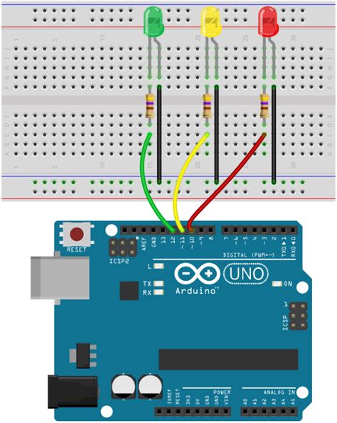 How to Build a Traffic Light Circuit with an Arduino