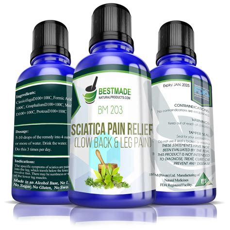 BM203 Sciatica Pain Relief for Lower Back and Leg Pain 30 ml - Bestmade ...