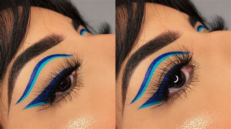 blue graphic eyeliner tutorial | Alexandra Leyva - YouTube