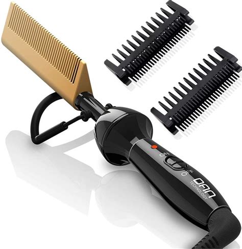 Dan Technology mini hot comb,travel size pressing comb,450℉ hot comb ...