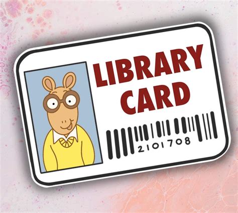 Arthur Library Card Printable