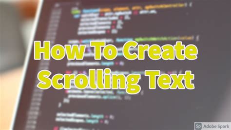 How To Create Scrolling Text In Html - YouTube