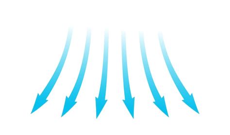 Premium Vector | Air flow Blue arrows showing direction of air movement ...