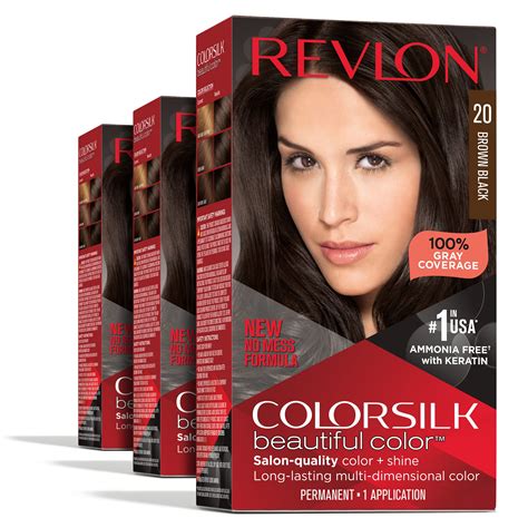 Buy Revlon Permanent Hair Color, Permanent Hair Dye, Colorsilk with 100 ...