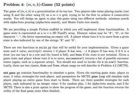 Solved The game of (m,n,k) is a generalization of | Chegg.com