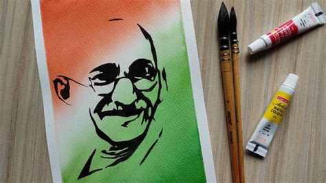 Gandhi Jayanti Drawing easy | Gandhiji drawing for beginners -step by ...