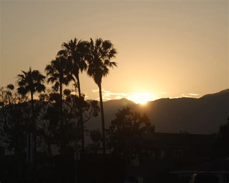 Free photo: Santa Monica Sunset - California, Mountains, Orange - Free ...