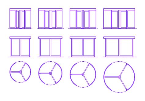 Revolving Door - 3 Wing Dimensions & Drawings | Dimensions.com