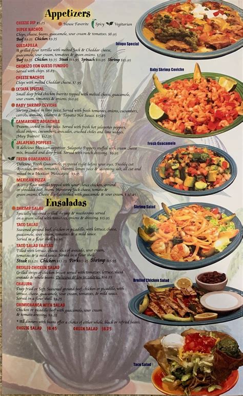 Menu at Ixtapa Mexican Restaurant, Hermiston