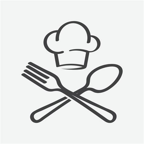 chef logo design, fork and spoon logo, food icon, restaurant label icon ...