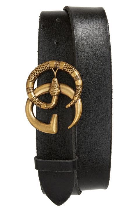 Gucci GG Marmont Snake Buckle Leather Belt | Nordstrom