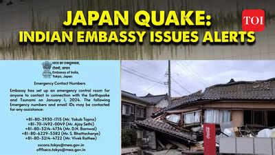 Japan earthquake: Indian embassy issues emergency contact numbers for ...