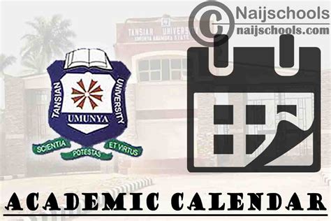 TANU Academic Calendar 2023/24 Session 1st/2nd Semester - NAIJSCHOOLS