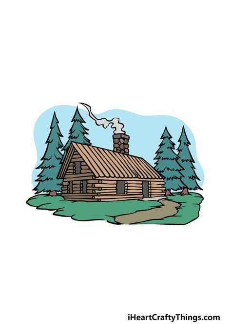 Log Cabin Drawing Easy Person Drawing Easy - Lagrone Throns