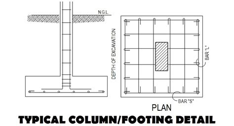 Typical column footing detail drawing in this AutoCAD file. Download ...