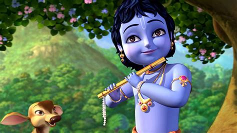 Cartoon Of Lord Krishna With Flute Krishna, HD wallpaper | Peakpx