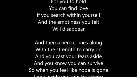 Mariah carey hero lyrics youtube - adamsstudy