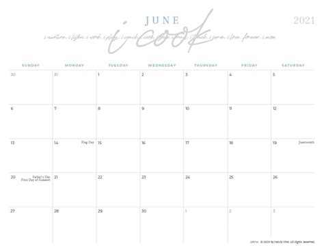 Printable Calendar 2021 Imom | Free Letter Templates