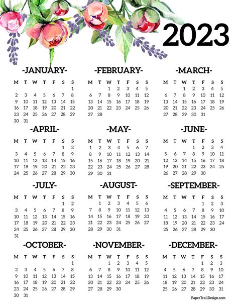 Monday Start 2023 Calendar – Get Calendar 2023 Update