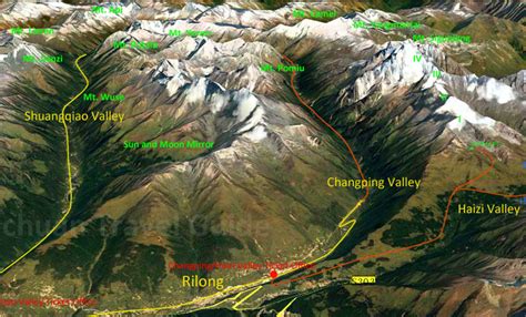 Useful Mount Siguniang Travel Maps, Map of Siguniangshan 2017