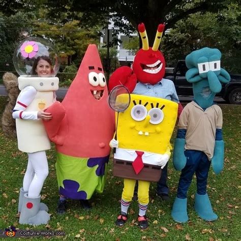 Spongebob Squarepants & The Krusty Krew Costume | Spongebob halloween ...