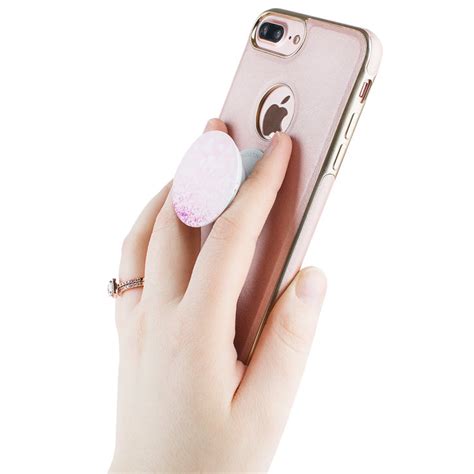 iPhone 7 Plus Rose Gold Case with PopSocket - Rose Gold