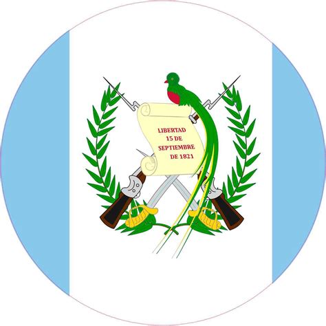 10in x 10in Round Guatemala Flag Sticker