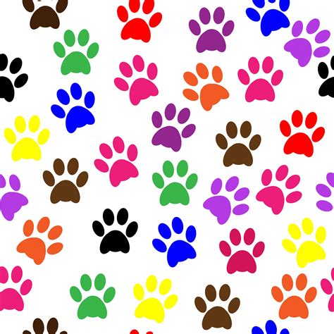 Paw Prints Colorful Wallpaper Free Stock Photo - Public Domain Pictures