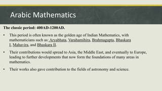 Islamic & arabic contributions to mathematics | PPT