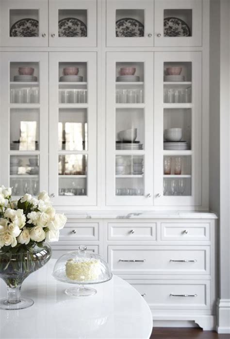 White Kitchen Wall Cabinet With Glass Doors - Glass Designs