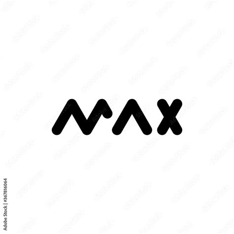 Black Max Letter Logo Design Vector Stock Vector | Adobe Stock