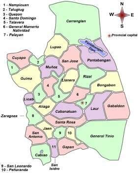 The Map of the Province of Nueva Ecija | Download Scientific Diagram