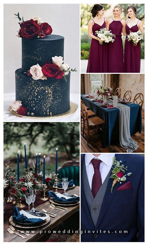 5 Stunning Jewel-toned Wedding Color Ideas for 2020 | Burgundy wedding ...