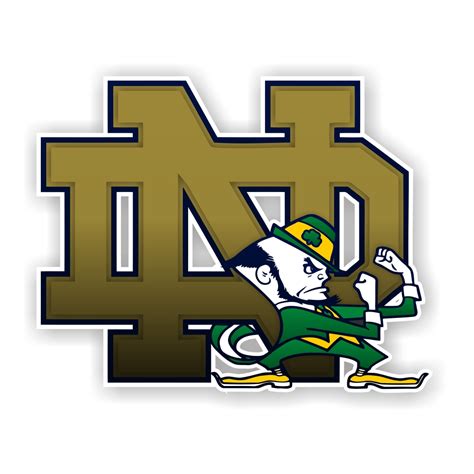 Notre Dame Fighting Irish "ND & Mascot" Precision Cut Decal / Sticker